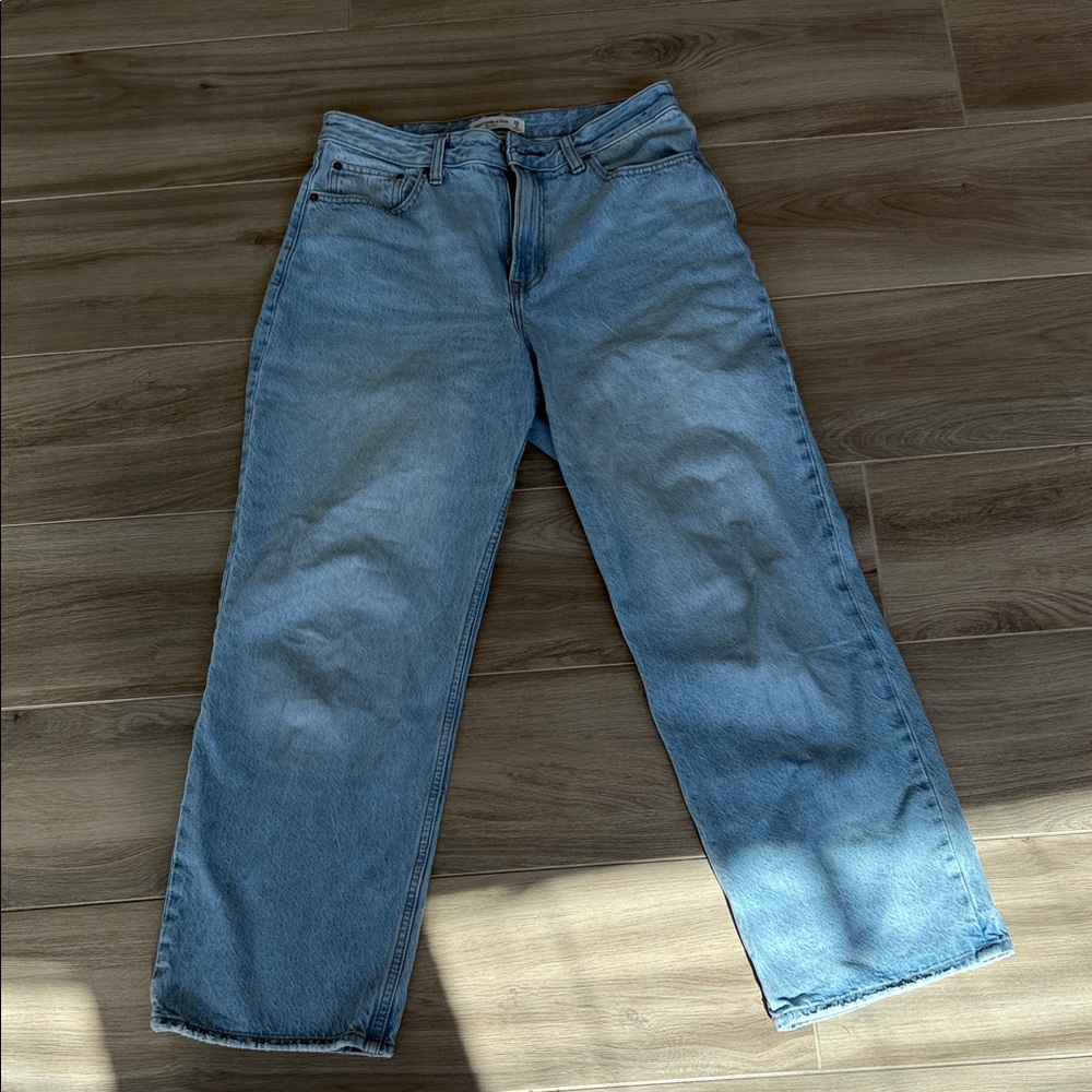 Abercrombie & Fitch Light Blue Wide Leg Jeans